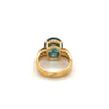 Overlap Bypass Blue Topaz and Diamond Cocktail Ring for Women