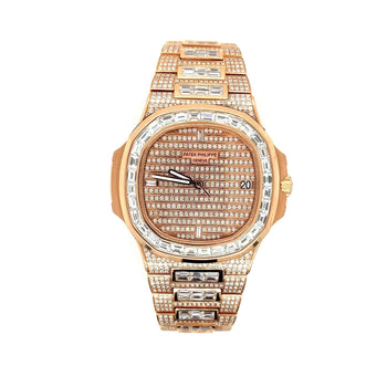 Patek Philippe Nautilus 41mm Automatic 315/190 & Diamond 18K Rose Gold Watch – Assay Jewelers