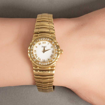 Piaget Tangara 18K Yellow Gold & Diamond Bezel Ladies Watch – Assay Jewelers