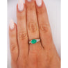 Platinum 1.17 Carat Oval East West Emerald & Diamond Ring