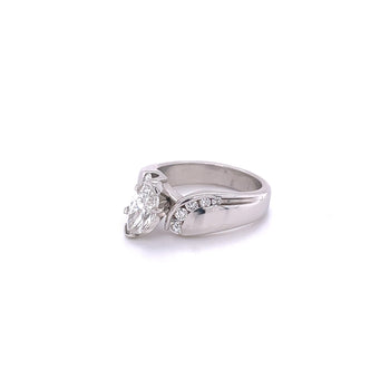 Ring con diamante taglio marquise da 1,20 carati in platino – Assay Jewelers