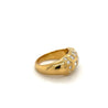 Princess Cut Diamond Cluster Dome Ring in 18k Yellow Gold