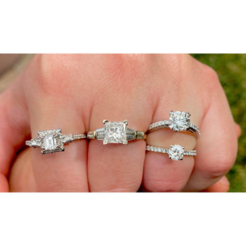 Princess Cut Natural Diamond Engagement Ring in 14k Gold – Assay Jewelers