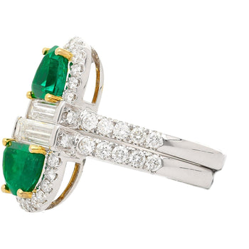 Rare Mariposa Vivid Green Muzo Old Mine Colombian Emerald and Diamond Stack Ring – Assay Jewelers