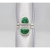 Rare Mariposa Vivid Green Muzo Old Mine Colombian Emerald and Diamond Stack Ring