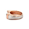 Retro Style Sapphire & Diamond Channel 14K Two Tone Unisex Band Ring