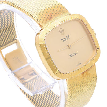 Rolex Cellini 4082 Gold Dial 18K Yellow Gold Bracelet Circa 1976 Vintage Watch – Assay Jewelers