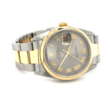 Rolex DateJust 36mm Gray Slate Dial Watch Ref. 16203 With Oyster Bracelet – Assay Jewelers