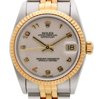 Rolex Datejust 68273 Two-Tone Jubilee Dial Fluted Bezel 31mm Watch 1998 Full Set – Assay Jewelers