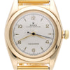 Rolex OP 3131 Bubbleback 18K Gold 31mm Chronometre White Watch