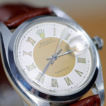 Rolex Oysterdate Precision 6694 Two-Tone California Dial Circa 1959 Vintage Watch – Assay Jewelers