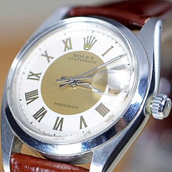 Rolex Oysterdate Precision 6694 Two-Tone California Dial Circa 1959 Vintage Watch – Assay Jewelers