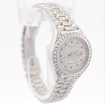 Rolex Platinum DateJust Presidential Watch 15 Carat Diamond 26mm – Assay Jewelers