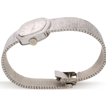 Rolex Precision 2644 Vintage 1971 Silver Dial 18K White Gold Mesh Bracelet Watch – Assay Jewelers
