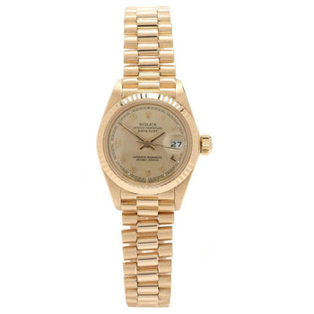 Rolex President Datejust 26mm Fluted 18K Gold Ladies Watch – Assay Jewelers