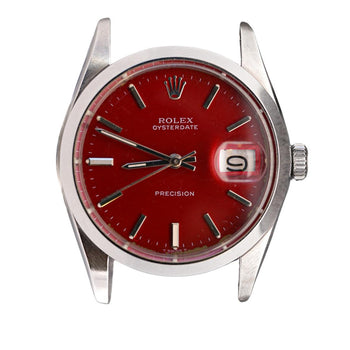 Rolex Red Dial Precision Oyster Date 34MM Watch – Assay Jewelers