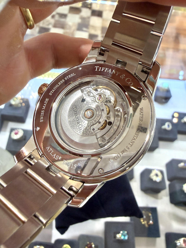 Tiffany & Co Atlas T1115 42mm Automatic 18K Rose Gold Steel 2 Tone Watch