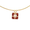 Tiffany & Co. Carnelian Pendant in 18K Gold Snake Chain Necklace