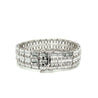 Unisex 18k Solid White Gold Baguette and Round Cut Natural Diamond 5-Row Multi Link Bracelet