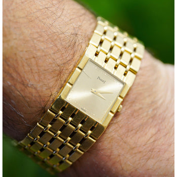 Vintage 18K Gold Piaget Polo 91321-K51 Automatic Watch with Original Pouch – Assay Jewelers