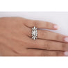 Vintage 1.85 Carat Marquise Cut Diamond Cocktail Platinum East-West Ring