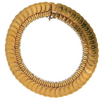 Vintage 22K Gold Queen Victoria Coin Collar Necklace & Cluster Earrings Set – Assay Jewelers