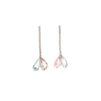 Vintage 26 CTTW Aquamarine, Kunzite & Diamond Detachable Mix/Match Earrings – Assay Jewelers