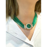 Vintage 300 Carat Natural Emerald Bead 18K Necklace 22 Inch