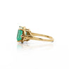 Vintage 5 Carat Emerald Square Cut Openwork 14K Gold Solitaire Ring