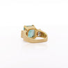 Vintage 5 Carat Emerald and Baguette Diamond in 18K Gold Ring