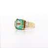 Vintage 5.06 Carat Emerald and Baguette Diamond in 18K Gold Ring