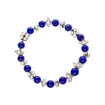 Vintage Art Deco Era Lapis & Diamond Platinum Bracelet – Assay Jewelers