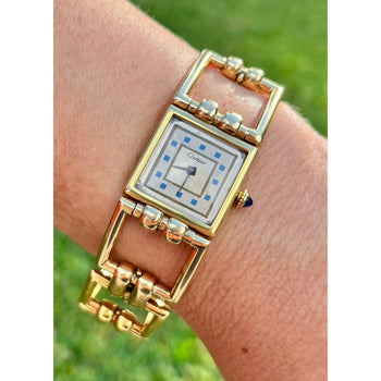 Montre Cartier carrée Anciens à maillons en or 14k - 21 mm - pour femmes – Assay Jewelers