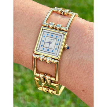 Montre Cartier Anciens à maillons carrés en or 14 carats - 21 mm - pour femmes – Assay Jewelers