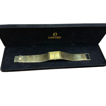 Vintage Concord 14K Gold 25mm Quartz Integrated Bracelet Watch – Assay Jewelers