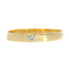 Vintage EGL Certified 2.01ct Brilliant Cut Diamond Bezel 18K Yellow Gold Bangle