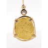 Vintage Escudo "Doubloon" 22K Replica Coin 14K Gold Pendant