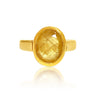 Vintage Natural Yellow Sapphire Engagement Ring in 22k Solid Gold