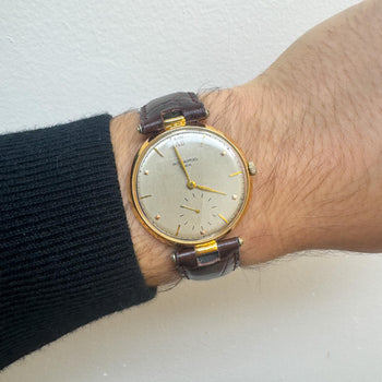 Vintage Patek Philippe 18K Gold 35mm Manual Wind Watch on Leather – Assay Jewelers