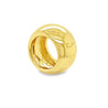 Vintage Pomellato 15MM Wide Frame Band Ring In 18K Yellow Gold