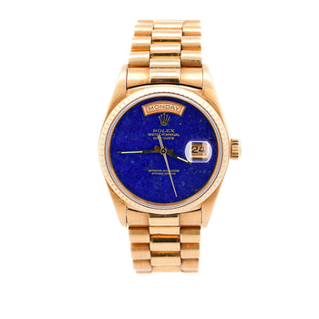 Vintage Rolex Day-Date Lapis Lazuli 18K Yellow Gold 36mm Watch – Assay Jewelers