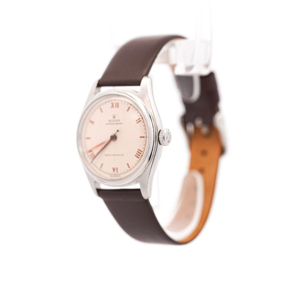 Vintage Rolex Oyster Royal 1960s 32mm Watch On Leather