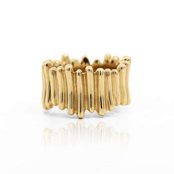 Vintage Tiffany & Co. Ribbed 18K Gold Ring & Earring Jewelry Set – Assay Jewelers