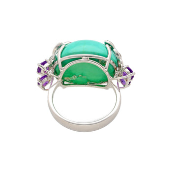 Vintage Turquoise, Amethyst and Diamond Ring, Earring, and Necklace Jewelry Set – Assay Jewelers