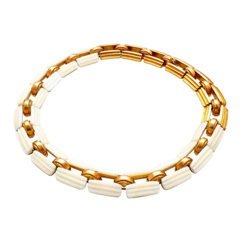 White Agate & 18K Yellow Gold Earring & Link Necklace Jewelry Set – Assay Jewelers