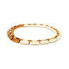 White Agate & 18K Yellow Gold Earring & Link Necklace Jewelry Set