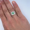 Natural 1.78 Carat Emerald and Diamond 18K Gold Mens Ring