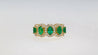 2.11 Carat Oval Cut Emerald and Diamond Wedding Band in 18K Gold