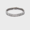 16 Carat Baguette Cut Diamond 18K White Gold Multi-Link Bracelet