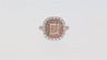 GIA Certified 2.69 Carat Fancy Orangey Pink Diamond and Diamond Halo Ring